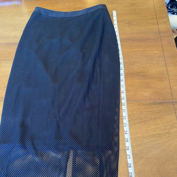 NWT ASOS Black Mesh Sheer Long Skirt - Picture 7 of 9